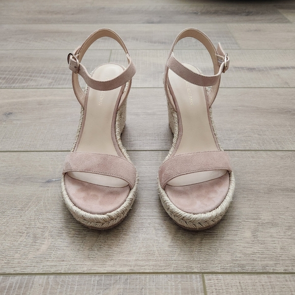 Stuart Weitzman Teddi Wedge Sandals, Size 6 - Picture 3 of 9